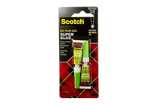 Scotch Super Glue Gel, .07 oz, 2-Pack, Dries Quickly with a Permanent Hold (AD112)