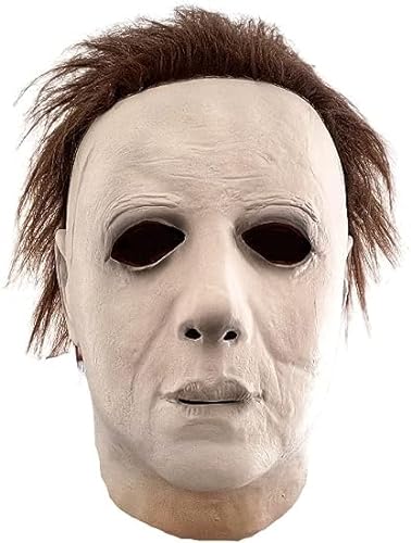 KaruSale Michael Myers Mask 2023 Halloween Movie 1978 Latex mask, Realistic Horror mask Scary Cosplay Mask White Costume Party Decoration