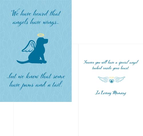 Dog Speak We Have Heard That Angels Have Wings ... Some Have Paws and a Tail Dog Card - Rainbow Bridge Sympathy Card