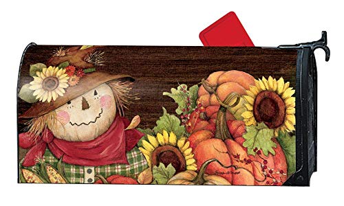 Studio M Autumn Scarecrow Decorative MailWrap, The Original Magnetic Mailbox Cover, Made in USA, Superior Weather Durability, Standard Size fits 6.5W x 19L Inch Mailbox