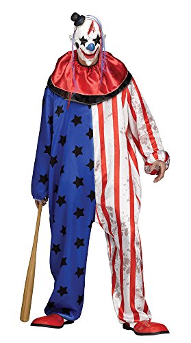 Fun World Men's Evil Clown Plsz Cstm, Multi, Plus Size