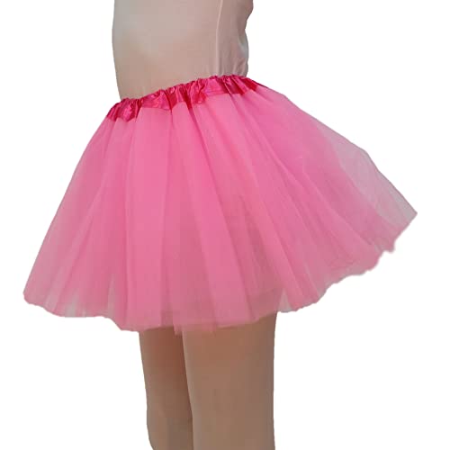 Tutus for Women Tulle Skirts 5 Layered Bubble Skirt Adult Tutu Halloween Costumes Classic Womens Kawaii Dress for Girls (Pink)
