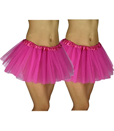 KICOFIT 2 Pack Tutu Skirts Girls Running Active Skirts Women 5 Layers Halloween Party