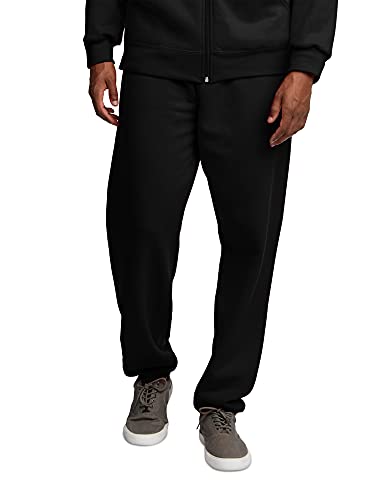 Fruit of the Loom mens Eversoft Fleece & Joggers (Regular Big Man) Sweatpants, Elastic Bottom - Black, XX-Large US