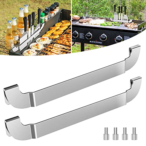 2 Pack Griddle Spatula Holder, 10 Inch Stainless Steel Barbecue Tool Hold Rack, Outdoor Picnic Griddle Accessories for Blackstone, Royal Gourmet and Other Flat Top Griddle