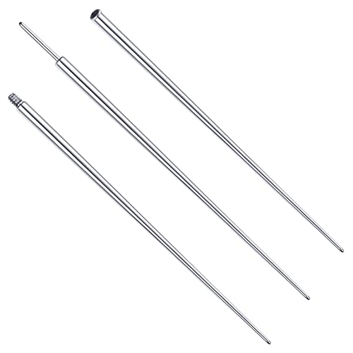 MILACOLATO G23 Titanium Piercing Taper Insertion Pins 14G Taper Piercing Kits for Ear/Nose/Navel/Nipple/Lip/Eyebrow/Tongue/Tragus Helix Stretcher Body Piercing Stretching Kit Assistant Tools