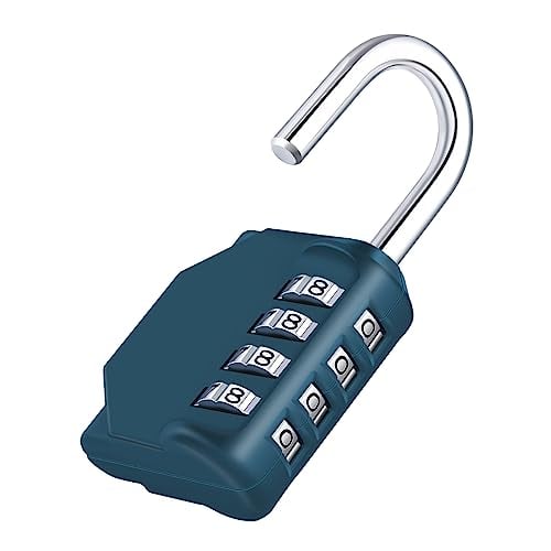 ZHEGE Combination Lock, 4 Digit Combination Padlock Outdoor, School Lock, Gym Lock (Dark Green)