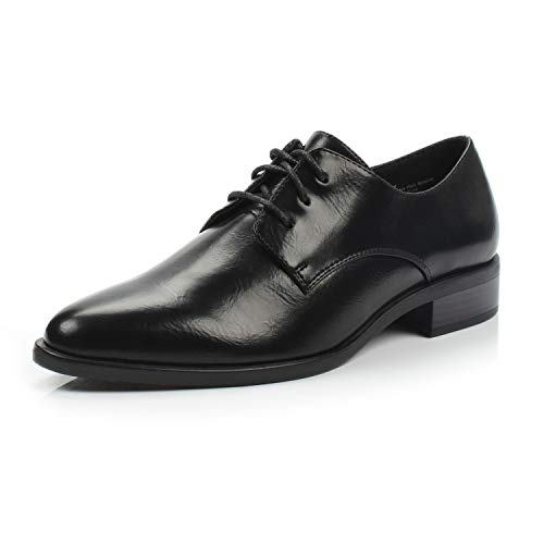 Bonita Women's Comfortable Brogue Low Heels Casual Oxford Daily Shoe,Bonita Black,8.5 M US