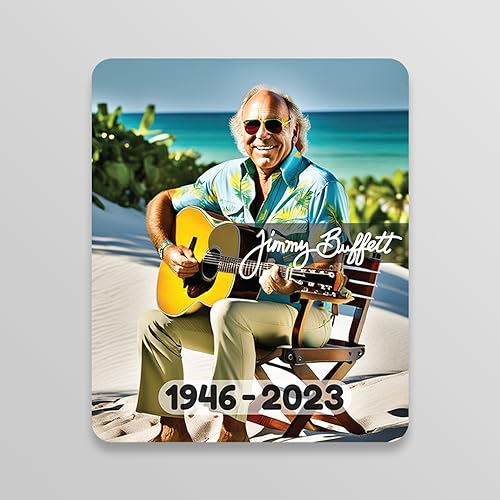 RIP Jimmy Buffett Decal Sticker - for Cars, Trucks, Windows, Bumpers, Laptops, Cups, Walls - 5.5 x 4.5 Inches