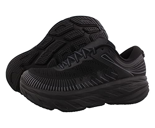 HOKA ONE ONE Bondi 7 Womens Shoes Size 9, Color: Black/Black