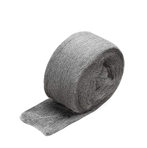 Steel Wool Roll, 0000 Steel Wool 20FT,Coarse Wire Fill Fabric Hole Filler DIY Kit, Hardware Cloth, Gap Blocker Keep Animals Away from Holes/Wall Cracks/Pipeline/Vents in Workshop/House/Garage