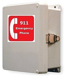 Outdoor Emergency Phone - 911 Only Emergency Land Line Phone System - Weatherproof Call Box