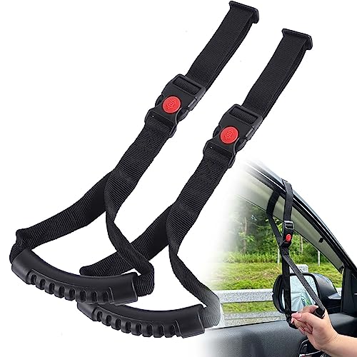 luumeiy Car Grab Handle Portable Safety Handle Grab Strap, Adjustable Nylon Vehicle Support Grip, Car Assist Strap for Senior Elderly Get Out of Car