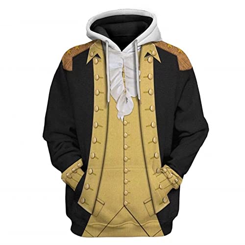 XIAMUSZ Historical Hoodie Halloween Cosplay Costume 3D Pullover Sweatshirt (M, Design 2)