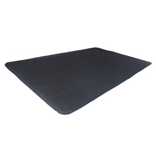 Diversitech Outdoor Gas Grill BBQ Floor Mat 48" x 30" - Absorbant Protection for Decks & Patios, Black