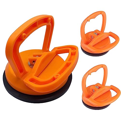 CELLBELL 3 Pack Dent Puller, Car Dent Puller Remover Tool, Car Dent Repair Kit, Strong Suction Cup for Car Dent Repair, Glass, Screen, Tiles, Granite Lifting and Objects Moving Orange