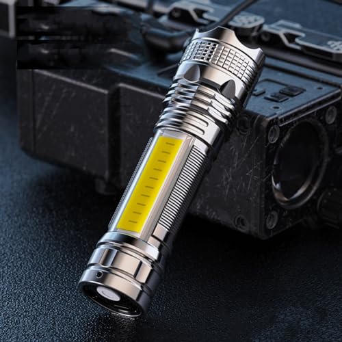 2PCS LED Flashlight, 100000 Lumens Super Bright Flashlight, Zoomable, USB Rechargeable Flashlight with 4 Lighting Modes, IPX6 Water-Proof Flashlight for Emergencies, Outdoor