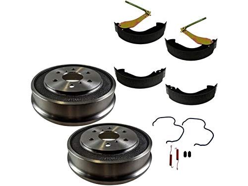 Rear Brake Drum and Brake Shoe 4 Piece Kit - Compatible with 2005-2008 Chevy Silverado 1500