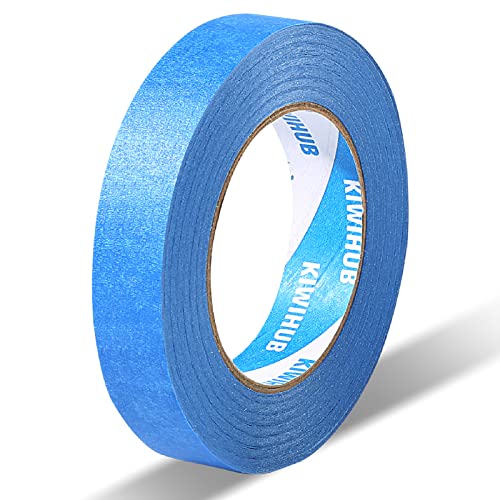 KIWIHUB Blue Painters Tape,1 inch x 60 Yards - Clean Release Masking Tape for Painting,Labeling,DIY Crafting,Decoration and School Projects