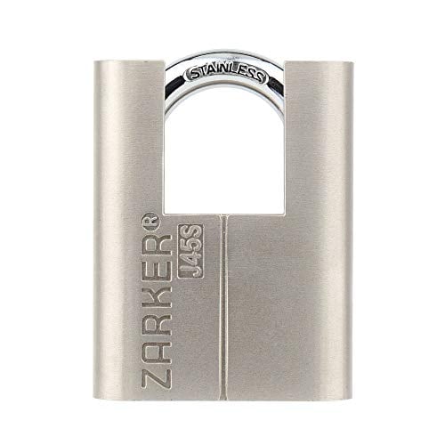 Zarker J45S keyed Padlock-Stainless Steel Shackle, 1-Pack