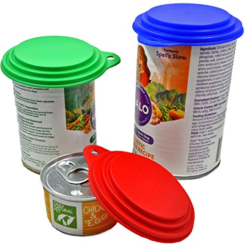 Keep Your Dog and Cat Food Fresh - Pet Food Can Cover Lids - Made in USA, Sold by Vets - Fits Small, Medium and Large Cans - BPA-Free
