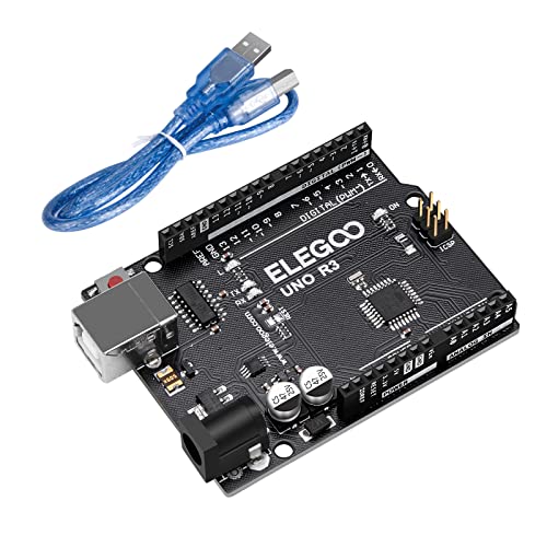 ELEGOO UNO R3 Controller Board ATmega328P with USB Cable, Compatible with Arduino IDE