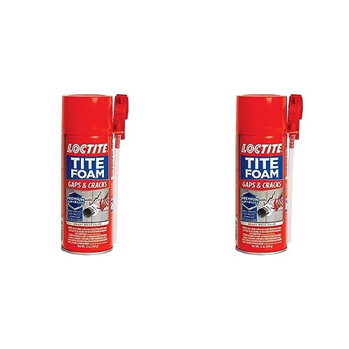 Loctite Tite Foam Gaps & Cracks Spray Foam Sealant, Polyurethane Expanding Foam Insulation - 12 fl oz Can, Pack of 2