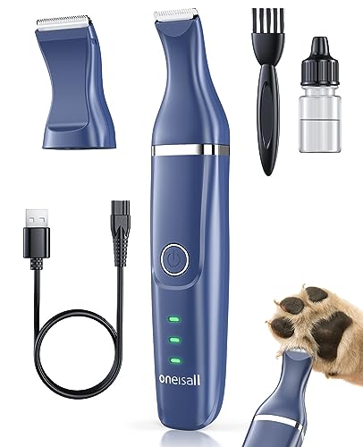 oneisall Dog Paw Trimmer for Grooming, 2-Speed Small Dog Clippers for Pets Paws, Face, Ear, Pet Grooming Tool for Dogs Cats Small Animals