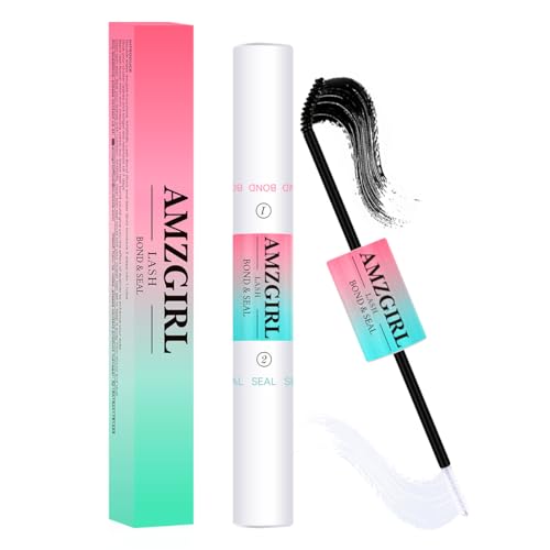 Lash Bond and Seal Eyelash Cluster Glue House of Lash Clusters Glue Waterproof 10ml Long Lasting 48-72 Hours Mascara Wand Eyelashes Lock Glue (Black,10ml)