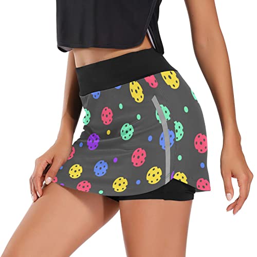 Cindly Colorful Pickleball Women Tennis Skirts Golf Skorts with Pockets Athletic Skorts for Workout Running