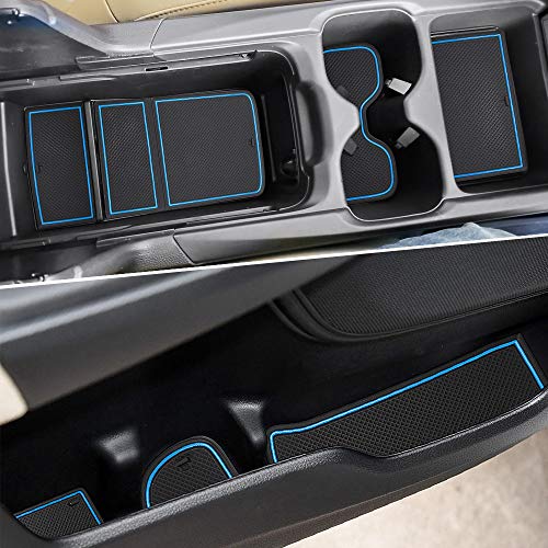 Auovo 20pcs Anti Dust Mats for 2022 2020 2021 Honda CR-V/CRV Accessories Premium Custom Non-Slip Car Cup Holder Inserts, Center Console Liner, Door Pocket Liners Interior(Blue Trim)