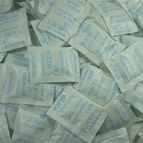 Desiccant Packs 100 Packets 2 Gram Silica Gel Moisture Absorber for Storage Food Contact Safes