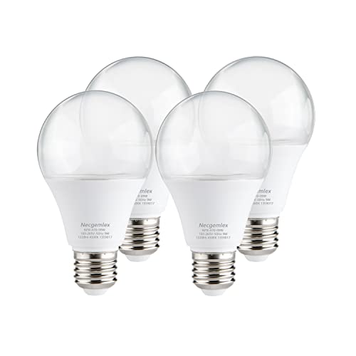 Necgemlex 4 Pack A70 Grow Light Bulb, E26 110V 9W Full Spectrum LED Plant Light Bulb for Indoor Plants, Flowers, Greenhouse, Indore Garden, Hydroponic