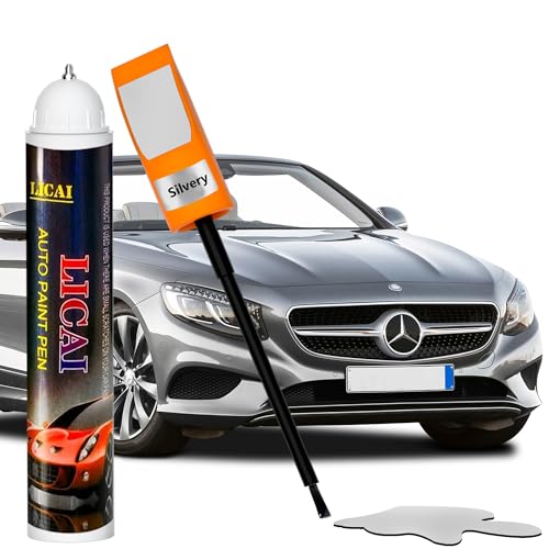 Touch Up Paint For Cars, Automotive Silver Car Paint Pen Scratch Repair Two-In-One Touch Up Paint, Quick & Easy Solution To Repair Minor Automotive Scratches Touch Up Paint Pen 0.4 fl oz