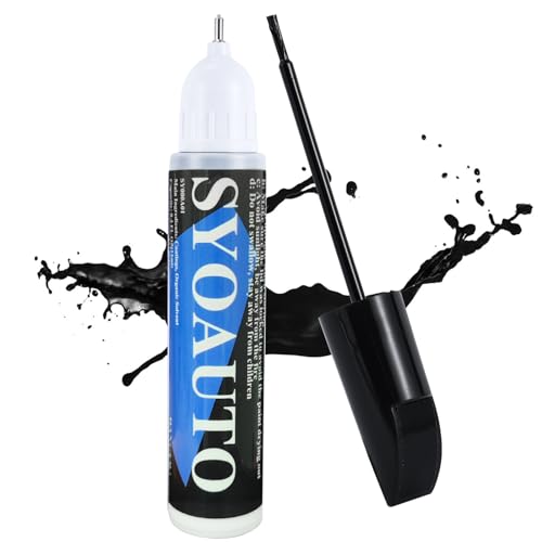 SYOAUTO Black Touch Up Paint for Cars, Auto Touch Up Paint Black Scratch Repair Automotive Black Car Paint Pen 2 in 1 Car Touch Up Paint 0.4 oz