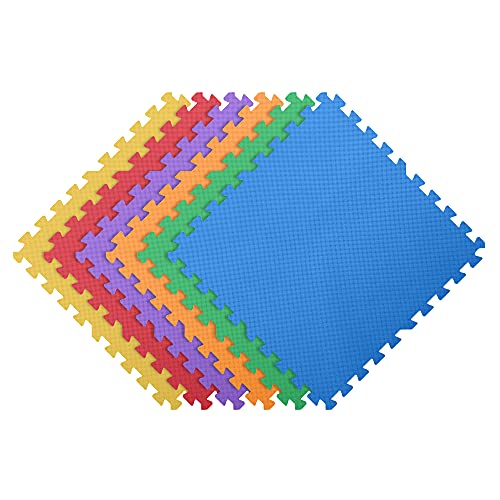 IncStores 1/2" Rainbow EVA Foam Floor Tiles, Interlocking Foam Play Mat - Ideal Play Mat Tiles for Kids Play Mat, Baby Crawling Mat, Toddlers & Babies, 24 Tile Pack