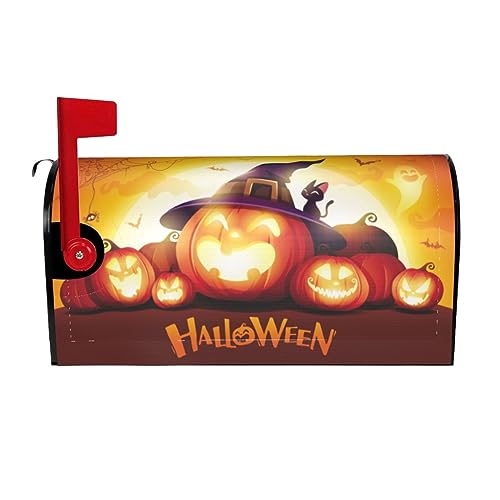 Halloween Pumpkin Mailbox Covers Magnetic Post Box Cover Garden Yard Home Decor Standard Size 21x18 in