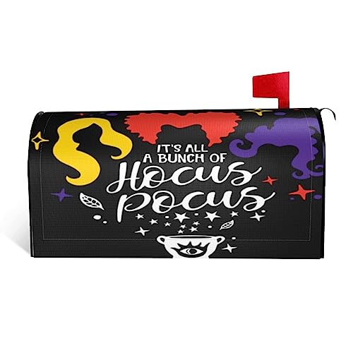 Mailbox Covers Sanderson Sisters Halloween Hocus Pocus Magnetic Letter Post Box Cover Standard Size 21 x 18 Inch Garden Yard Home Decorative