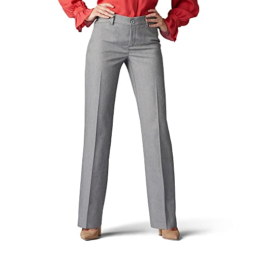 Lee Women's Ultra Lux Comfort with Flex Motion Trouser Pant Ash Heather 10 Long