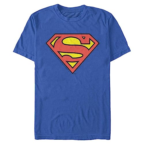 DC Comics Men's Superman Logo T-Shirt, X-Large, Royal