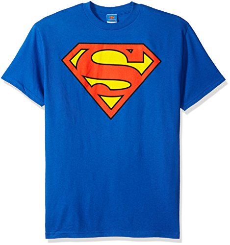 Superman/Classic Logo-Short Sleeve Adult -Royal-Lg