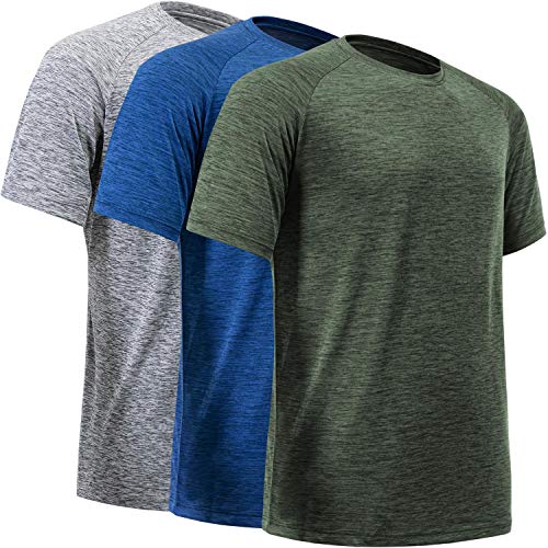 BALENNZ Workout Shirts for Men, Moisture Wicking Quick Dry Active Athletic Men's Gym Performance T Shirts