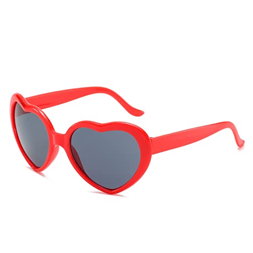 LUJAUXV Heart Shaped Sunglasses for Women,Trendy Cute Heart Glasses Retro Taylor Sun Glasses Cupid UV400