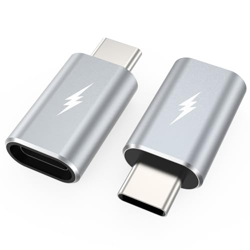 WishDirect Lightning to USB C Adapter, 2 Pack Lightning Female to Type C Male Adapter for iPhone 15 Series/iPad/Samsung/Google and More Type C Devices, Support Fast Charging and Data Sync, Not OTG