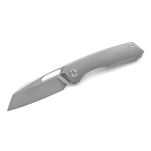M Miguron Knives Keryx II Front Flipper Folding Knife 3.25" M390 Blade Sandblasting Titanium Handle Pocket Knife MGR-605GYII