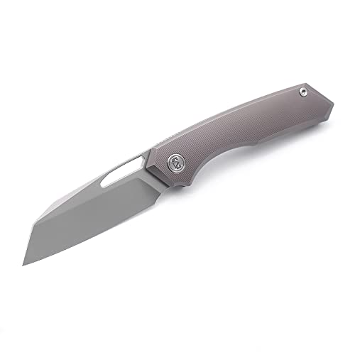 M Miguron knives Keryx II Front Flipper Folding Knife 3.25" M390 Blade Bronze Anodized Titanium Handle Pocket Knife MGR-605BNII