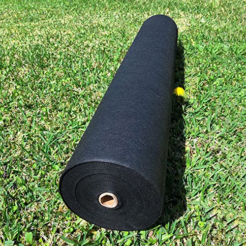 HOOPLE 3FT*180FT Premium Garden Weed Barrier Landscape Fabric Durable & Heavy-Duty Weed Block, Easy Setup & Superior Weed Control (3.2oz-3ft*180ft)