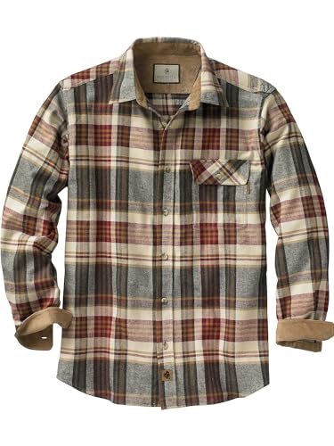 Legendary Whitetails Men's Standard Buck Camp Flannel Shirt, Cedarwood Plaid, X-Large