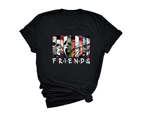 Friends Halloween Shirt, Spooky Season Tshirt, Horror Movie Killers T-Shirt, Scary Friends Tees, Horror Movie Characters Outfit,Halloween Gift for Her