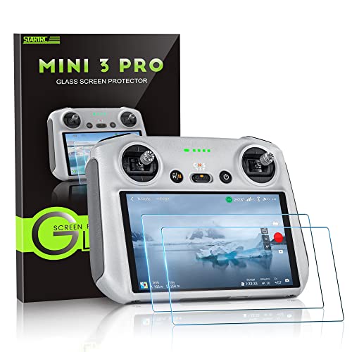 STARTRC Mini 4 Pro HD Tempered Glass Screen Protector Film for DJI Mini 4 pro/Air 3/Mavic 3 Pro/Mini 3/Mini 3 Pro/Air 2SRC/RC 2 Remote Controller Accessories (2 PACK)